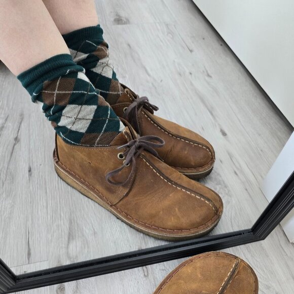 Clarks | Desert Trek brown leather boho gumsole shoes | WMS 7 - Picture 1 of 10